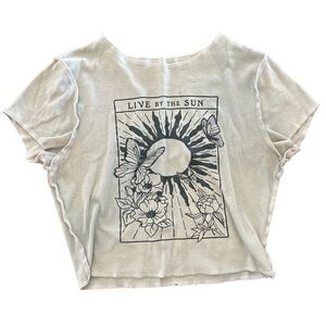 Love Tribe Sage Green Crop Top Y2K Size M